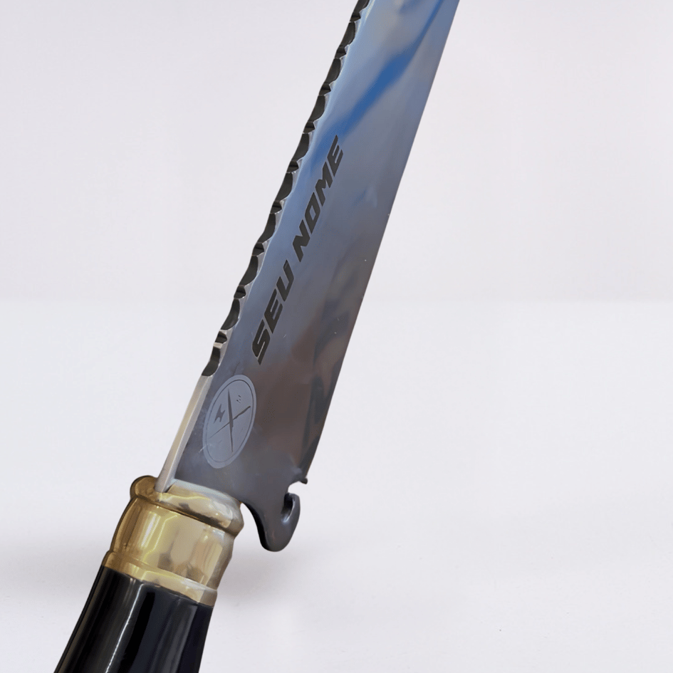 Faca Artesanal 4mm Aço Inox 420C | Seu Nome Personalizado Grátis
