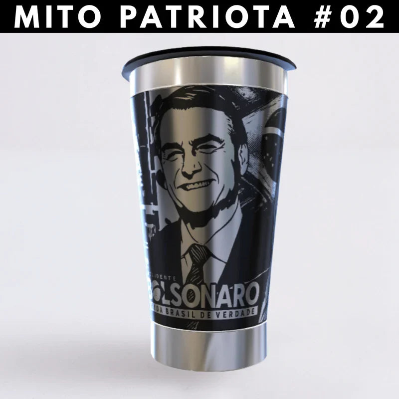 Copo do Capitão #02 – Copo Térmico Preto Personalizado 360° a Laser + Brinde