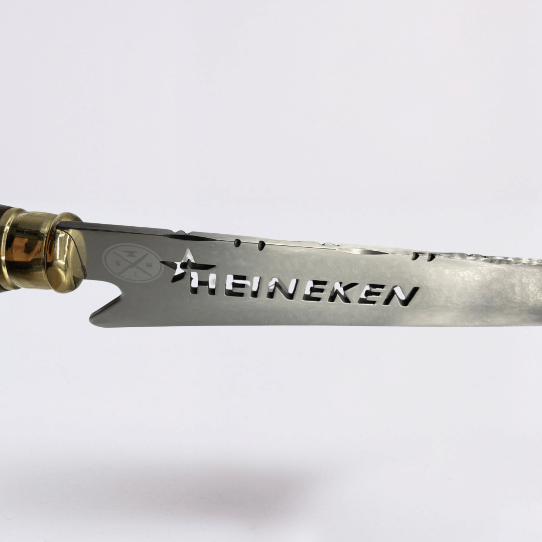 Heineken - Faca Campeira Aço Inox 420C + Bainha