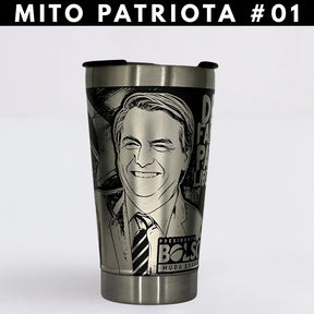 Copo do Capitão #01 – Copo Térmico Preto Personalizado 360° a Laser + Brinde