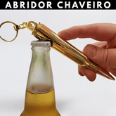 Abridor de Garrafa Formato Projétil | Chaveiro de Impacto