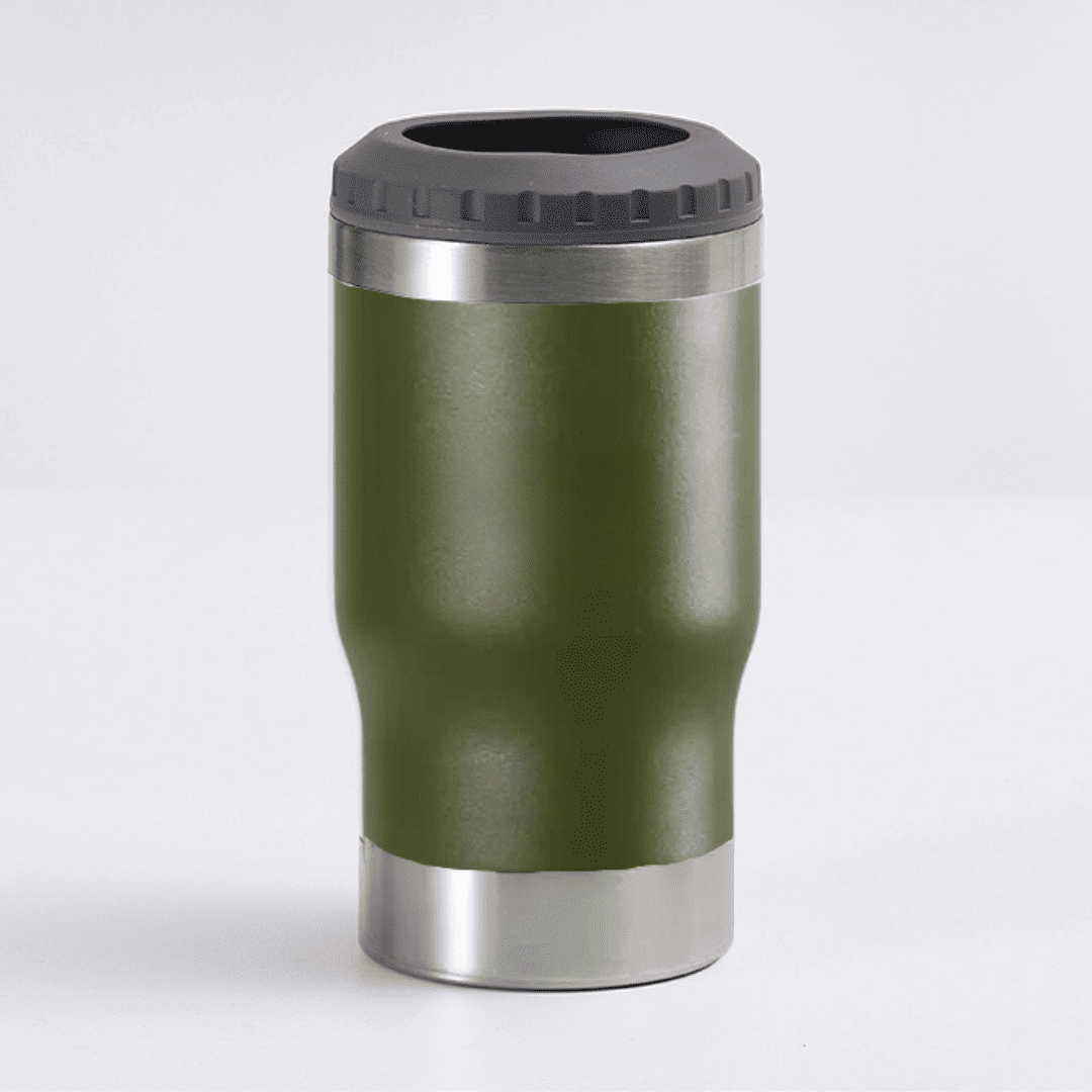 Copo Cooler Térmico Para Latas e Long Neck + 2 Tampas Inclusas