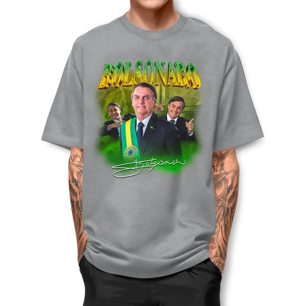 Camiseta Bolsonaro Presidente Basica Street Fio 30.1 Algodao Manga Curta IPJ1 IC