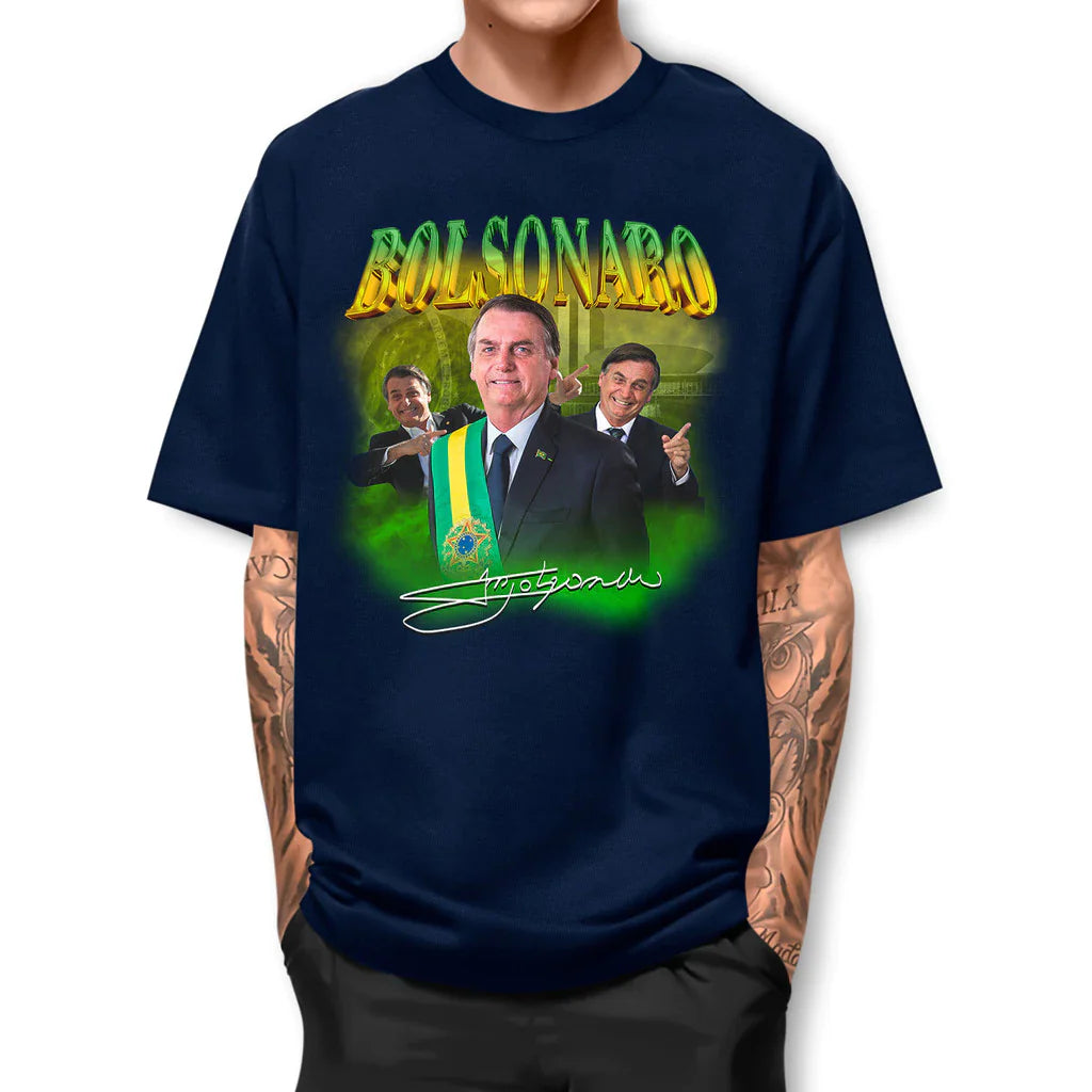 Camiseta Bolsonaro Presidente Basica Street Fio 30.1 Algodao Manga Curta IPJ1 IC