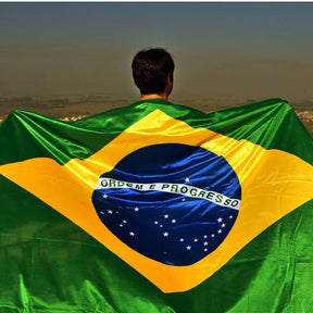 Bandeira do Brasil Grande (1.2M X 1.8M) Dupla Face para Mastro e Parede com Cores Fortes e Nítidas