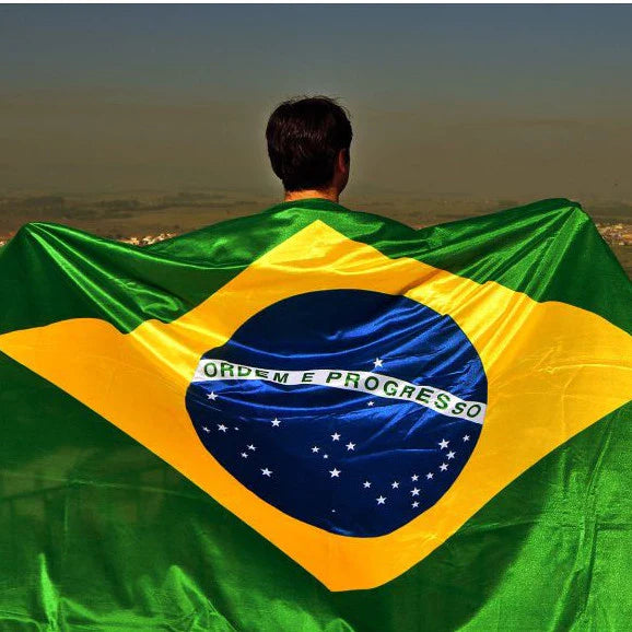 Bandeira do Brasil Grande (1.2M X 1.8M) Dupla Face para Mastro e Parede com Cores Fortes e Nítidas