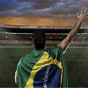 Bandeira do Brasil Grande (1.2M X 1.8M) Dupla Face para Mastro e Parede com Cores Fortes e Nítidas